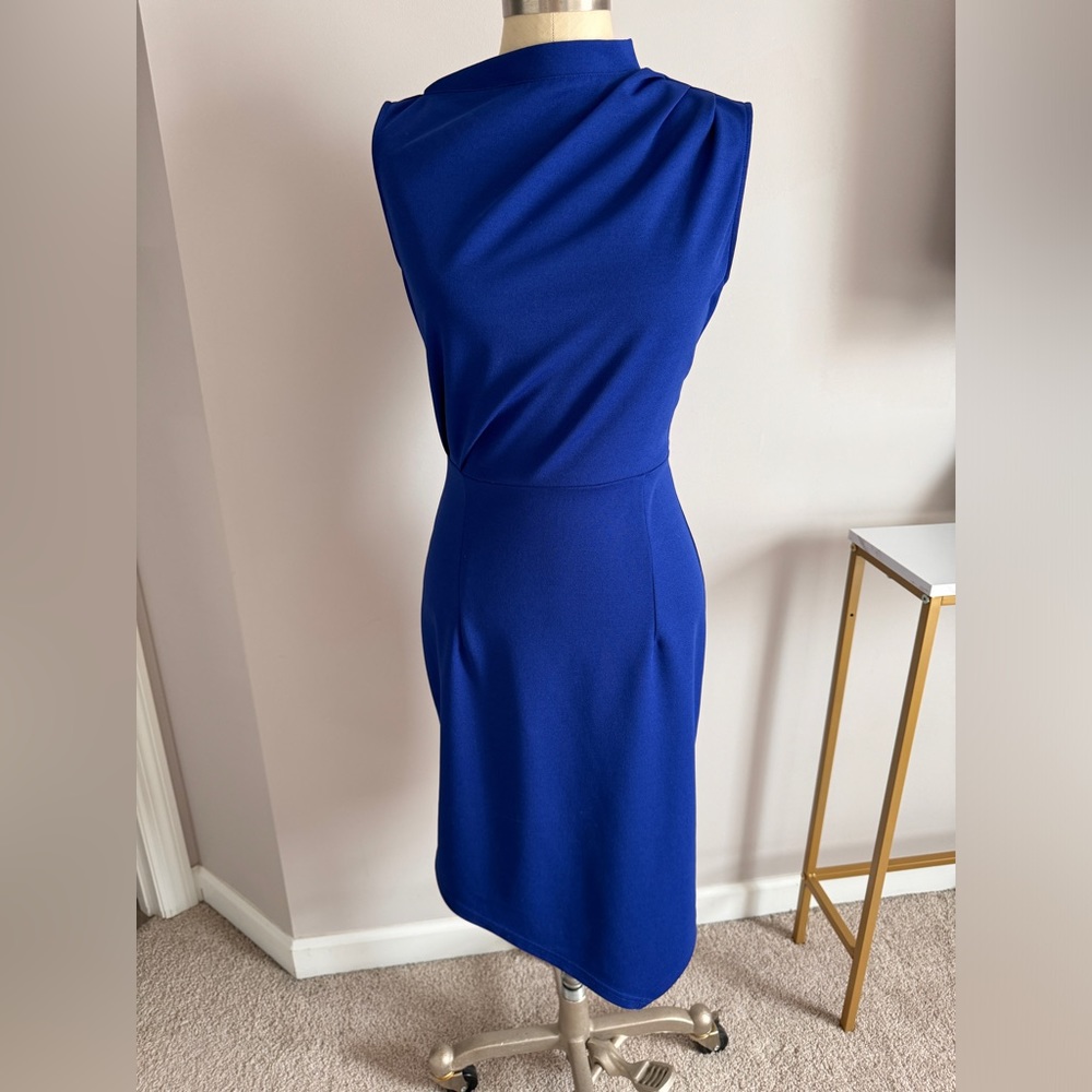 AISIZE Women's Retro Sleeveless High Neck Business Bodycon Pencil Dress